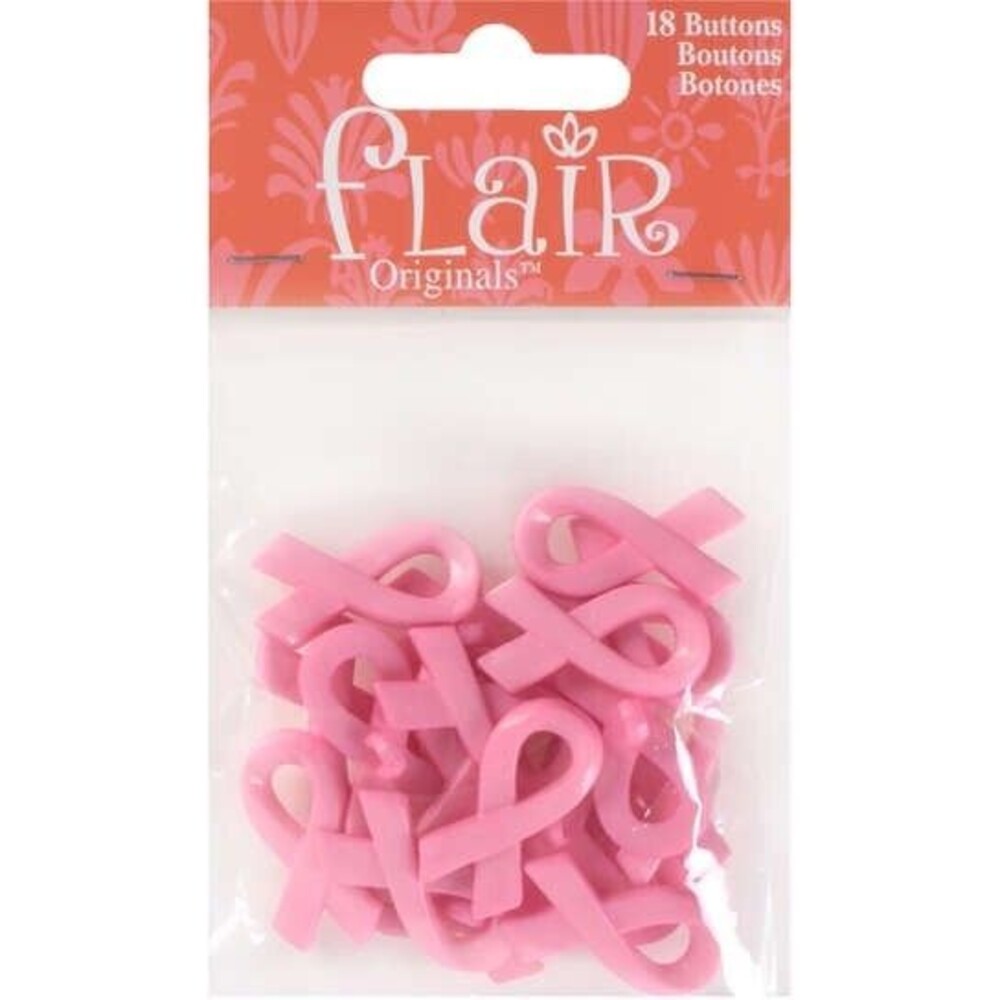 Breast Cancer Awareness Buttons Pink 14 button Pack 1" Shank New Sewing Crafts